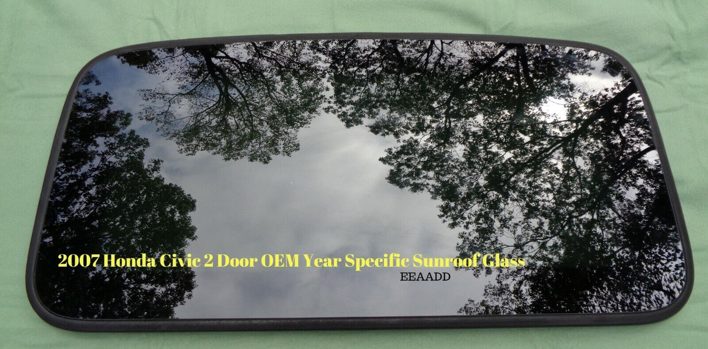 2007 HONDA CIVIC 2 DOOR YEAR SPECIFIC SUNROOF GLASS OEM FREE SHIPPING - RarePartsFinder.Com