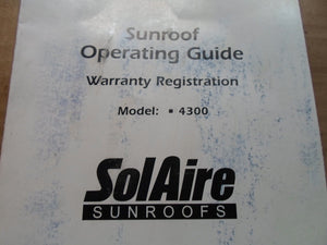AFTERMARKET WEBASTO SOLAIRE MODEL 4300 SUNROOF GLASS PANEL FREE SHIPPING!