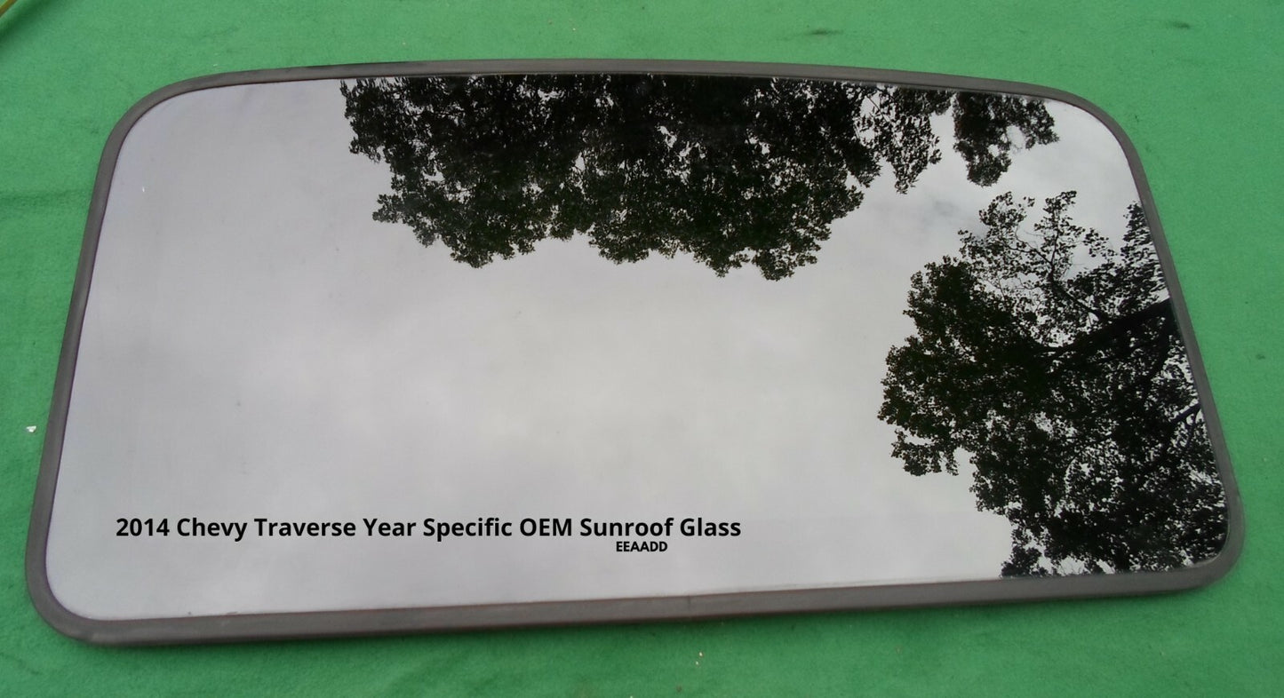2014 CHEVY TRAVERSE OEM FACTORY YEAR SPECIFIC SUNROOF GLASS PANEL FREE SHIPPING! - RarePartsFinder.Com