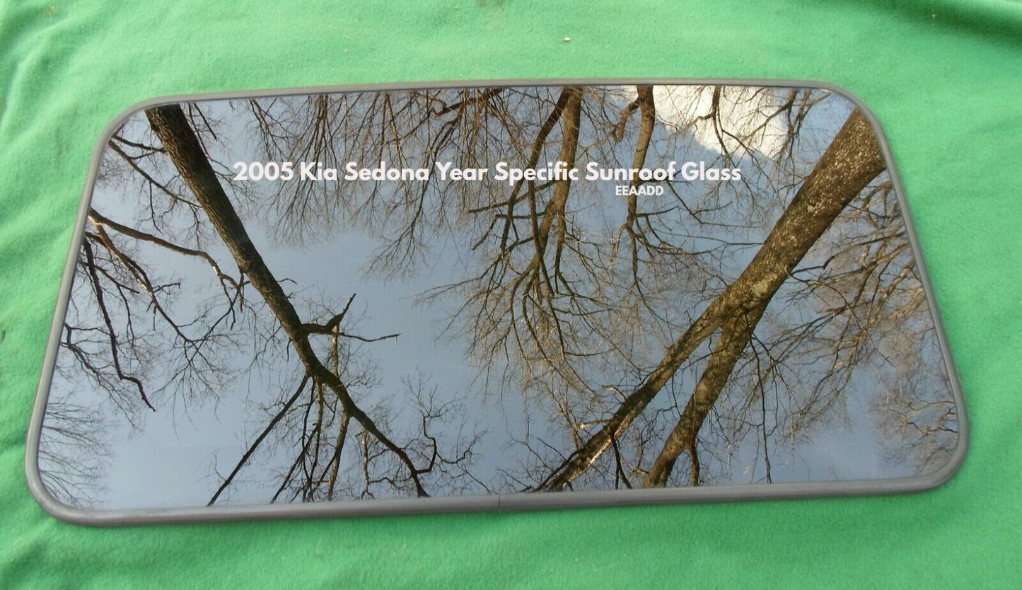 2005 KIA SEDONA YEAR SPECIFIC OEM FACTORY SUNROOF GLASS FREE SHIPPING - RarePartsFinder.Com