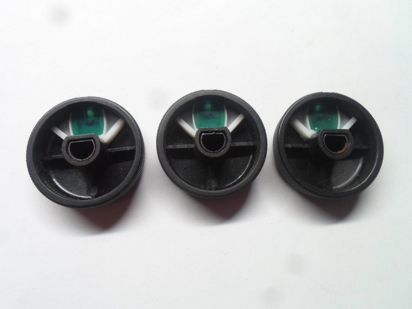 2001 - 2005 HONDA CIVIC GREEN LENS CLIMATE CONTROL AC KNOB SET OEM