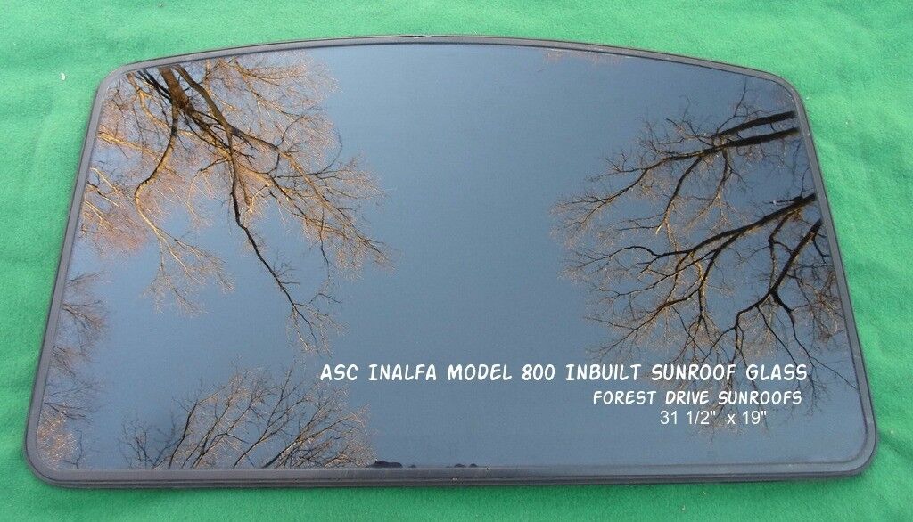 AFTERMARKET ASC INALFA MODEL 800 INBUILT SUNROOF GLASS PANEL WITH BRACKETS - RarePartsFinder.Com