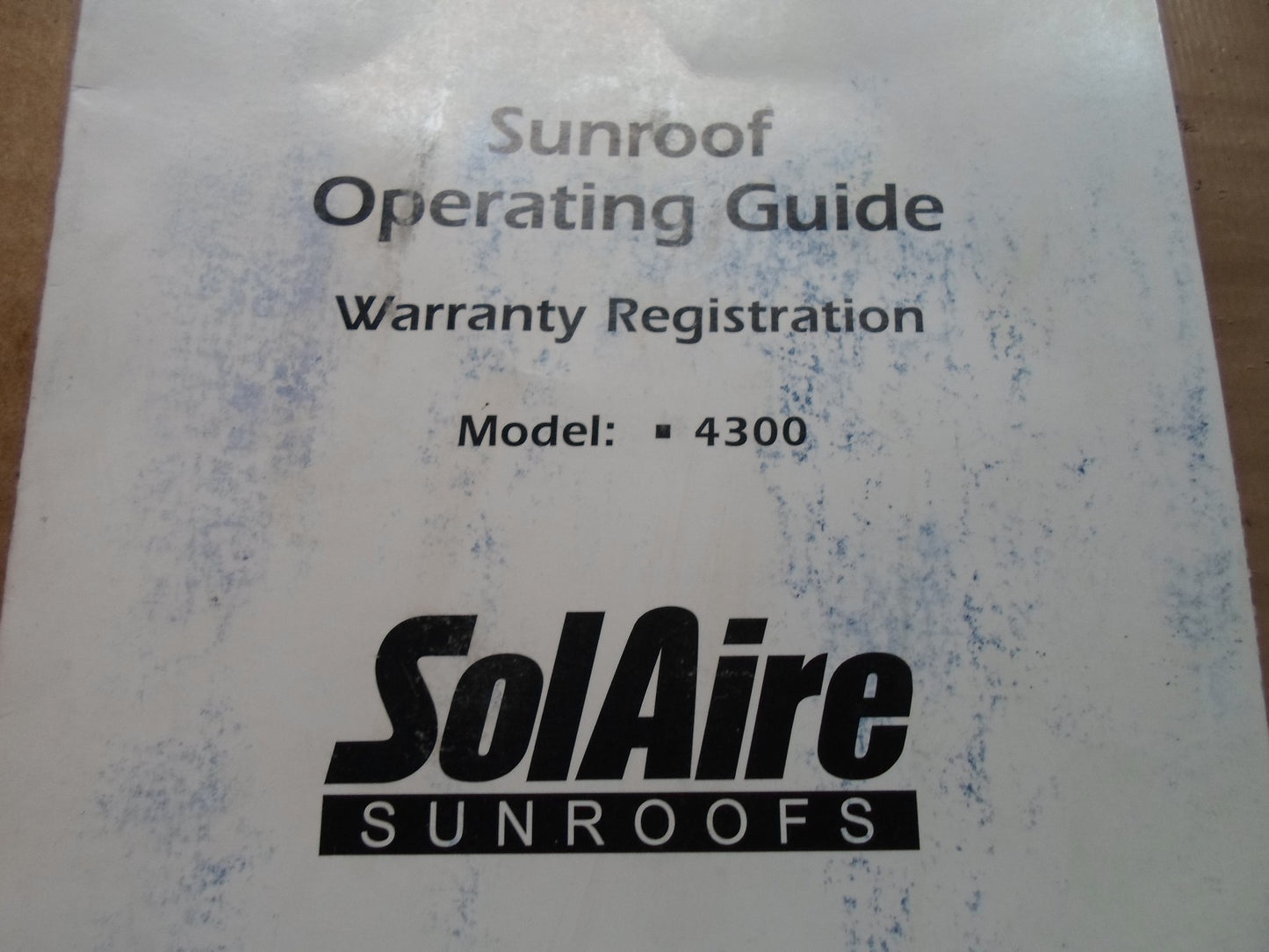 AFTERMARKET WEBASTO SOLAIRE MODEL 4300 SUNROOF GLASS PANEL