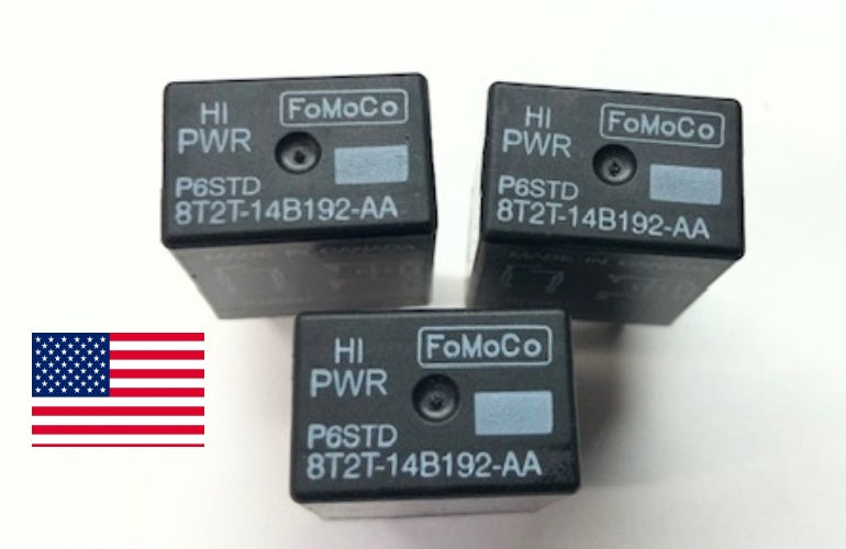 USA FORD RELAY 3 PC SET 8T2T-14B192-AA P6STD TESTED OEM 1 YEAR WARRANTY F2