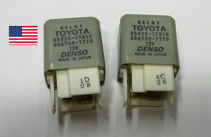 SET OF 2 TOYOTA RELAYS 85925-17010  056700-7770 DENSO TESTED 1 YEAR WARRANTY T1