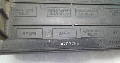 1996 PLYMOUTH VOYAGER DODGE CARAVAN FUSE RELAY COVER LID 4707769  B2 - RarePartsFinder.Com