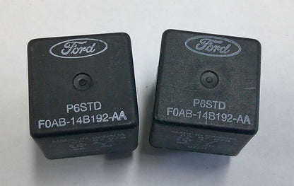 2 PIECE SET FORD OEM RELAY F0AB-14B192-AA P6STD TESTED  1 YEAR WARRNTY F3