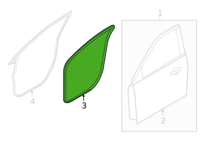 11 - 19 Ford Explorer Front L R Door On Body Weatherstrip OEM BB5Z-7820708-B W11
