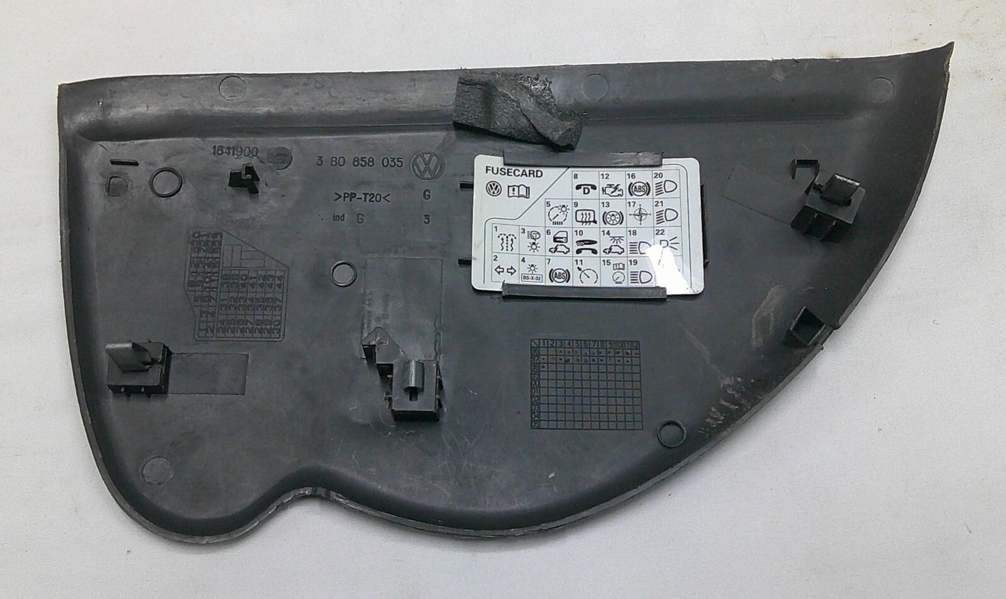 02-05 Volkswagen VW Passat Left Dash Cap Fuse Cover 3B0858035 1841900  R2