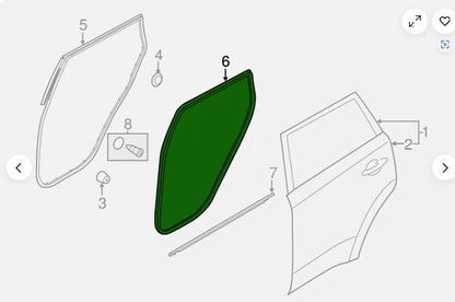14 - 19 KIA SOUL PASSENGER REAR ON BODY WEATHERSTRIP OEM 83120-B2000 W7
