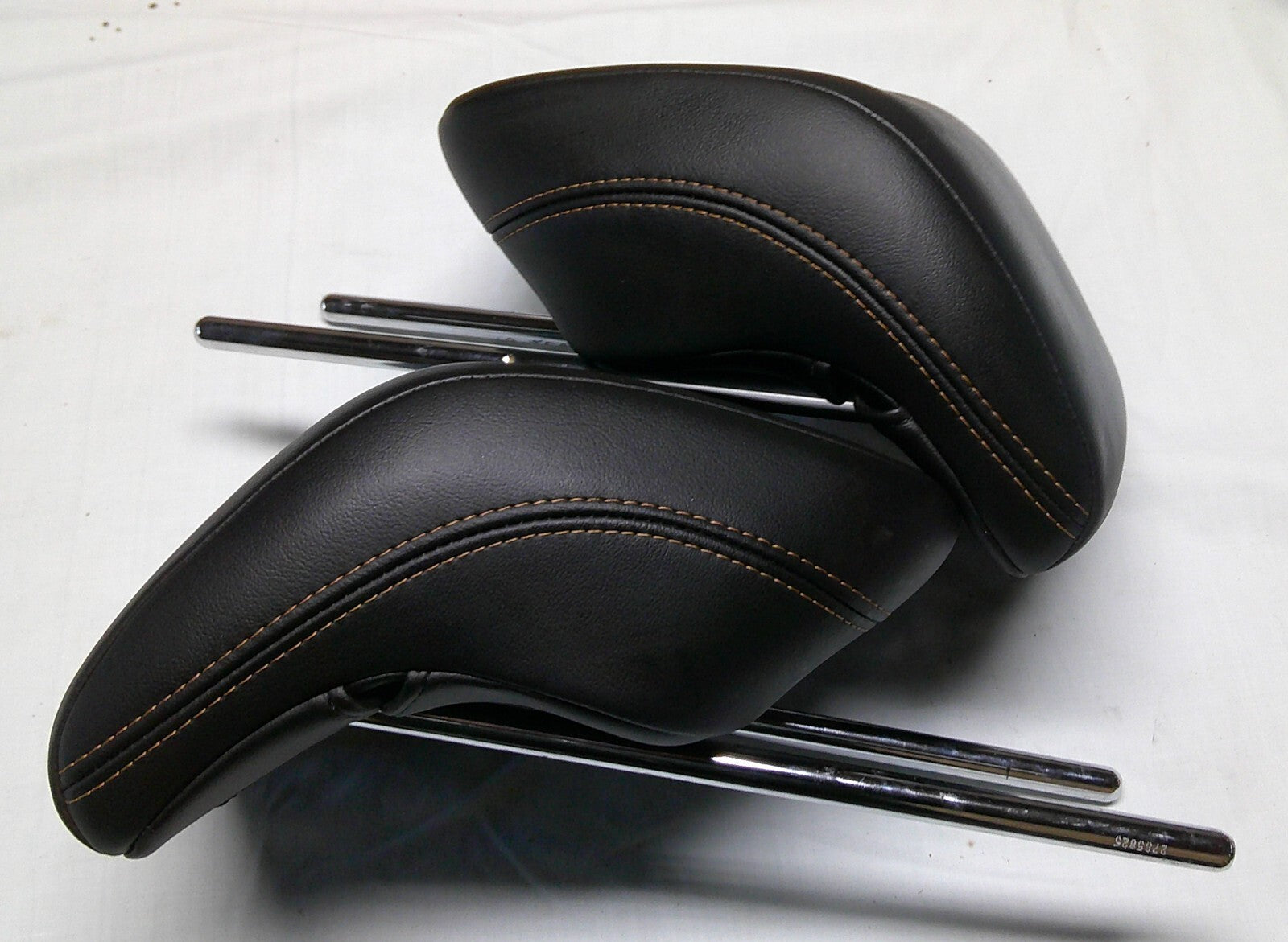 2013 - 2019 CHEVY TRAX OEM BLACK LEATHER REAR LEFT RIGHT HEADREST SET - RarePartsFinder.Com