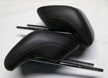 2013 - 2019 CHEVY TRAX OEM BLACK LEATHER REAR LEFT RIGHT HEADREST SET - RarePartsFinder.Com