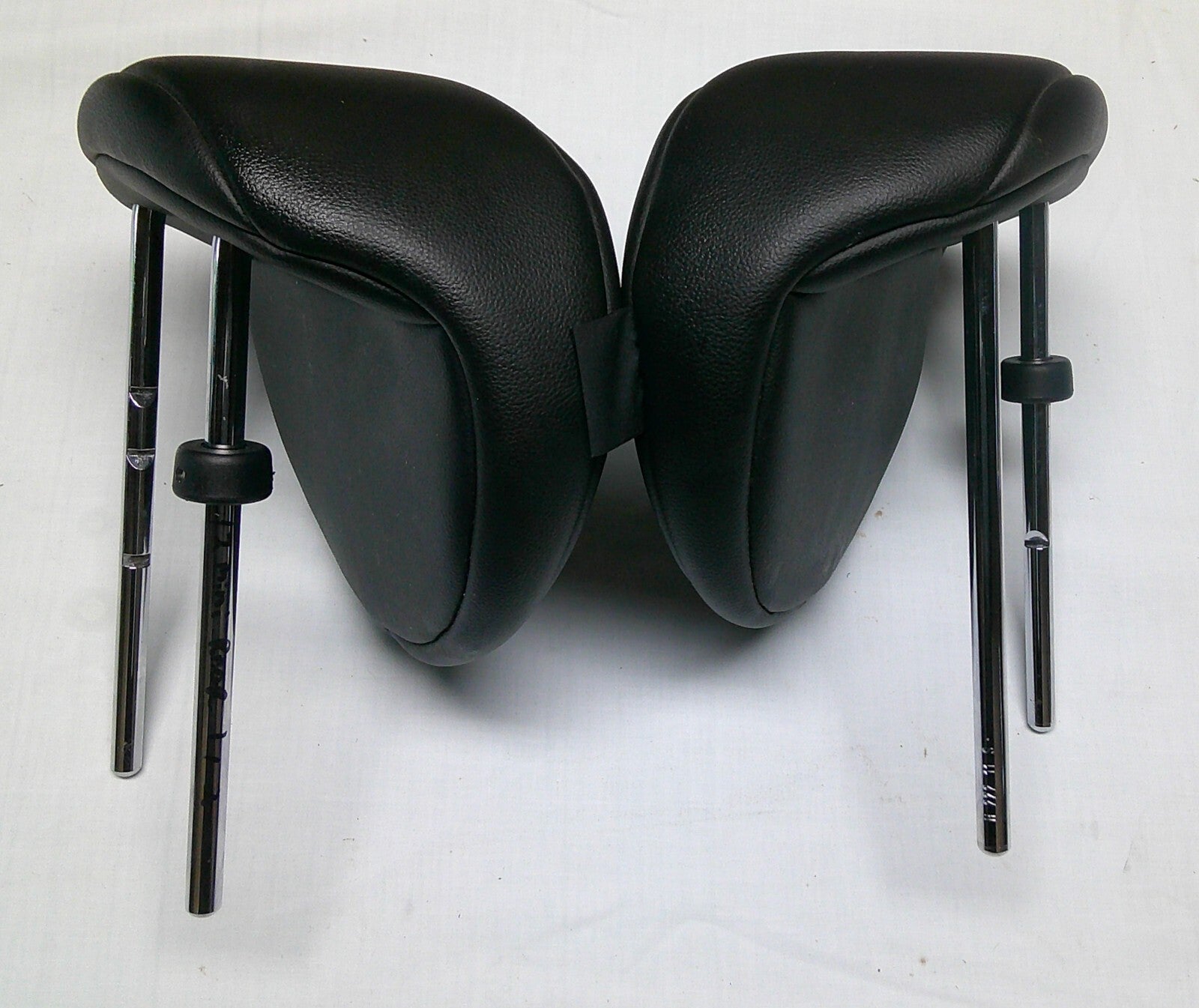 2007 - 2015 MINI COOPER OEM BLACK LEATHER REAR LEFT RIGHT HEADREST SET - RarePartsFinder.Com