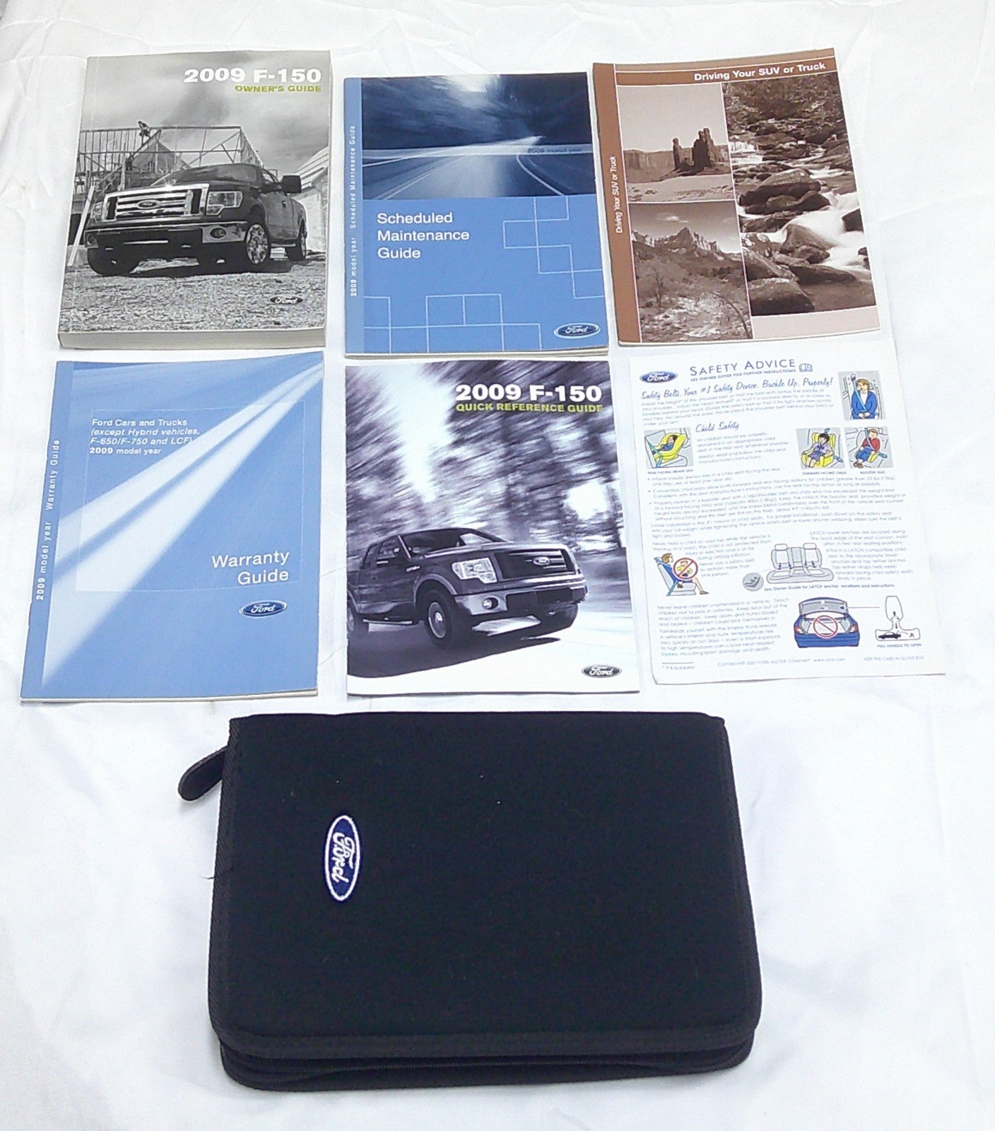 2009 Ford F-150 Owner's Manual Set With Cloth Case Holder OEM