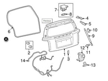 2008 - 2014 SCION XD HATCH TAILGATE ON BODY WEATHERSTRIP OEM 67881-52140 - RarePartsFinder.Com