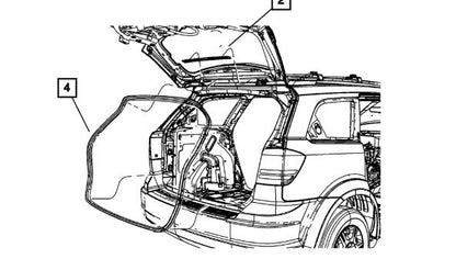 2009 - 2020 Dodge Journey Hatch Tailgate On Body Weatherstrip OEM 5076822AE W13