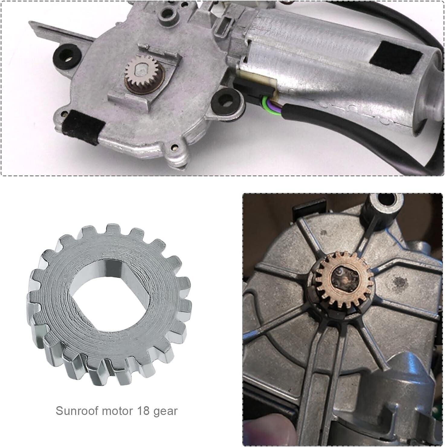 Sunroof Motor Cog Gear 18-Teeth 4B0959591, 8D0959591A for Audi A4 A6 Golf - RarePartsFinder.Com
