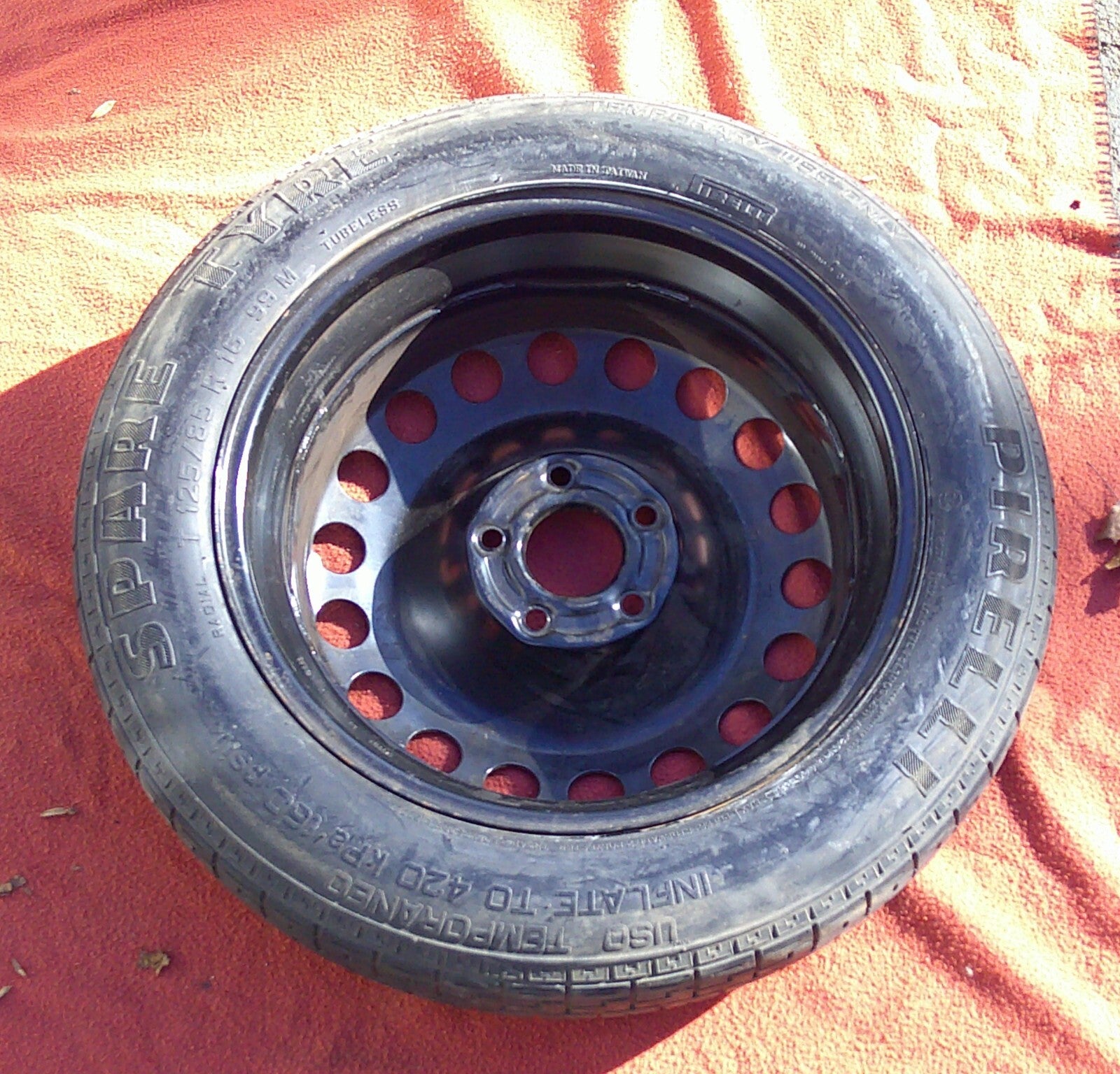 03 - 07 Saab 9-3 Compact Spare Tire Donut with Rim T125/85 R 16 99M Free Ship - RarePartsFinder.Com