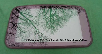 2000 HONDA CIVIC 2 DOOR OEM YEAR SPECIFIC SUNROOF GLASS FREE SHIPPING! - RarePartsFinder.Com