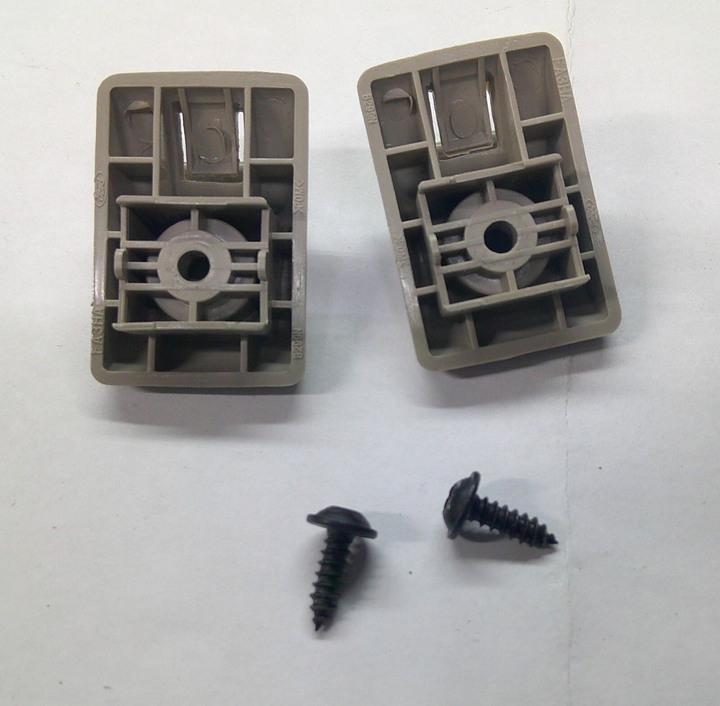 2011 - 2014 FORD FIESTA TAN SUN VISOR CLIP SET W/MOUNT SCREW OEM FREE SHIP SC1 - RarePartsFinder.Com