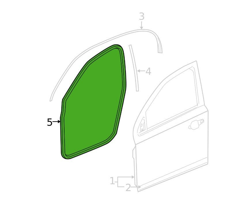 05 - 10 Chevy Cobalt L / R Front  Door On Body Weatherstrip OEM 15824089 W10