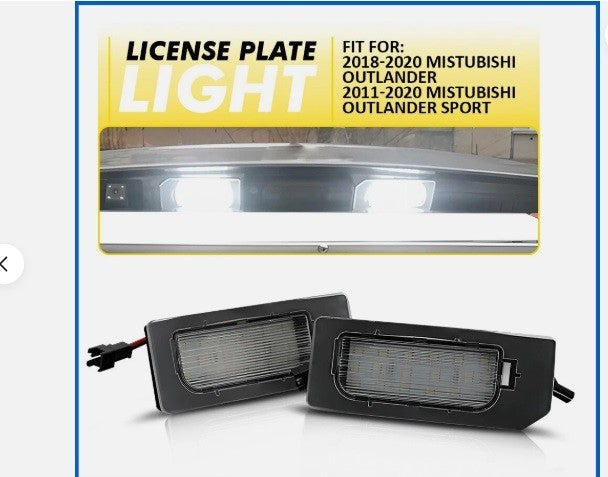 2x License LED Plate Light Lamp Fit 2011-  2025 Outlander Mitsubishi Sport A19