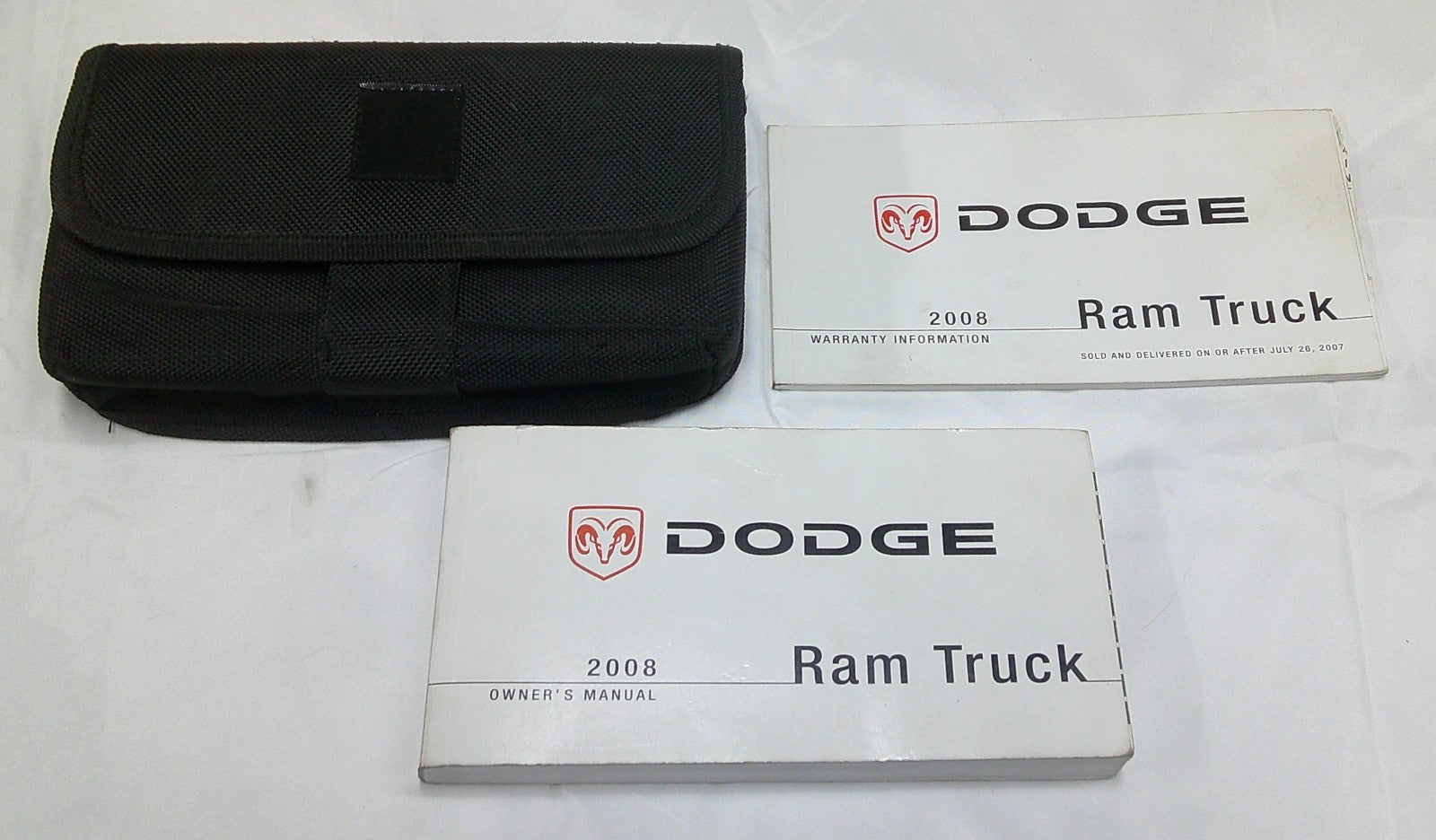 2008 Dodge Ram Owner's Manual Set With Cloth Case Holder OEM