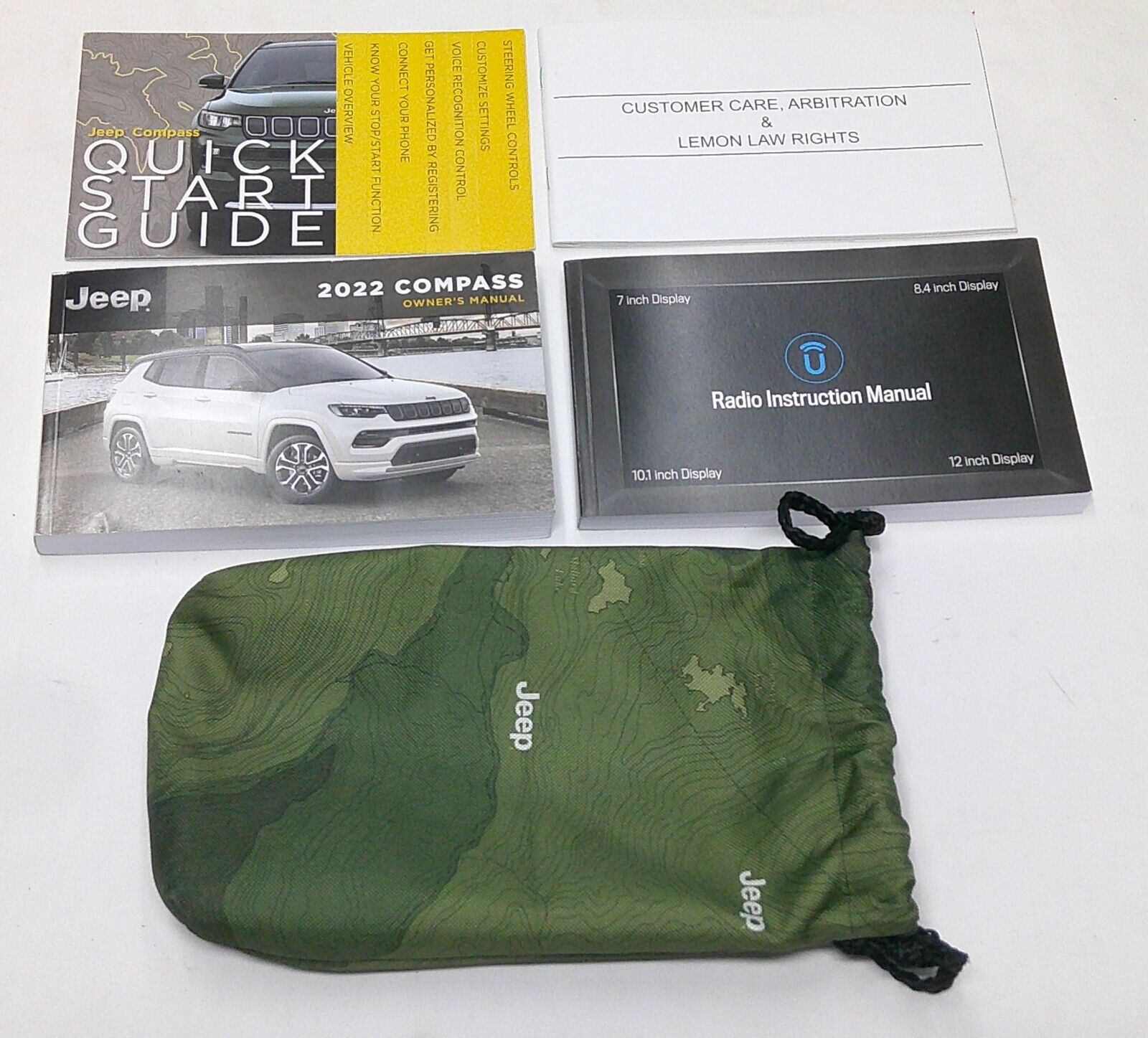 2022 Jeep Compass Owners Manual Glove Box Book with Case FREE SHIPPING! - RarePartsFinder.Com