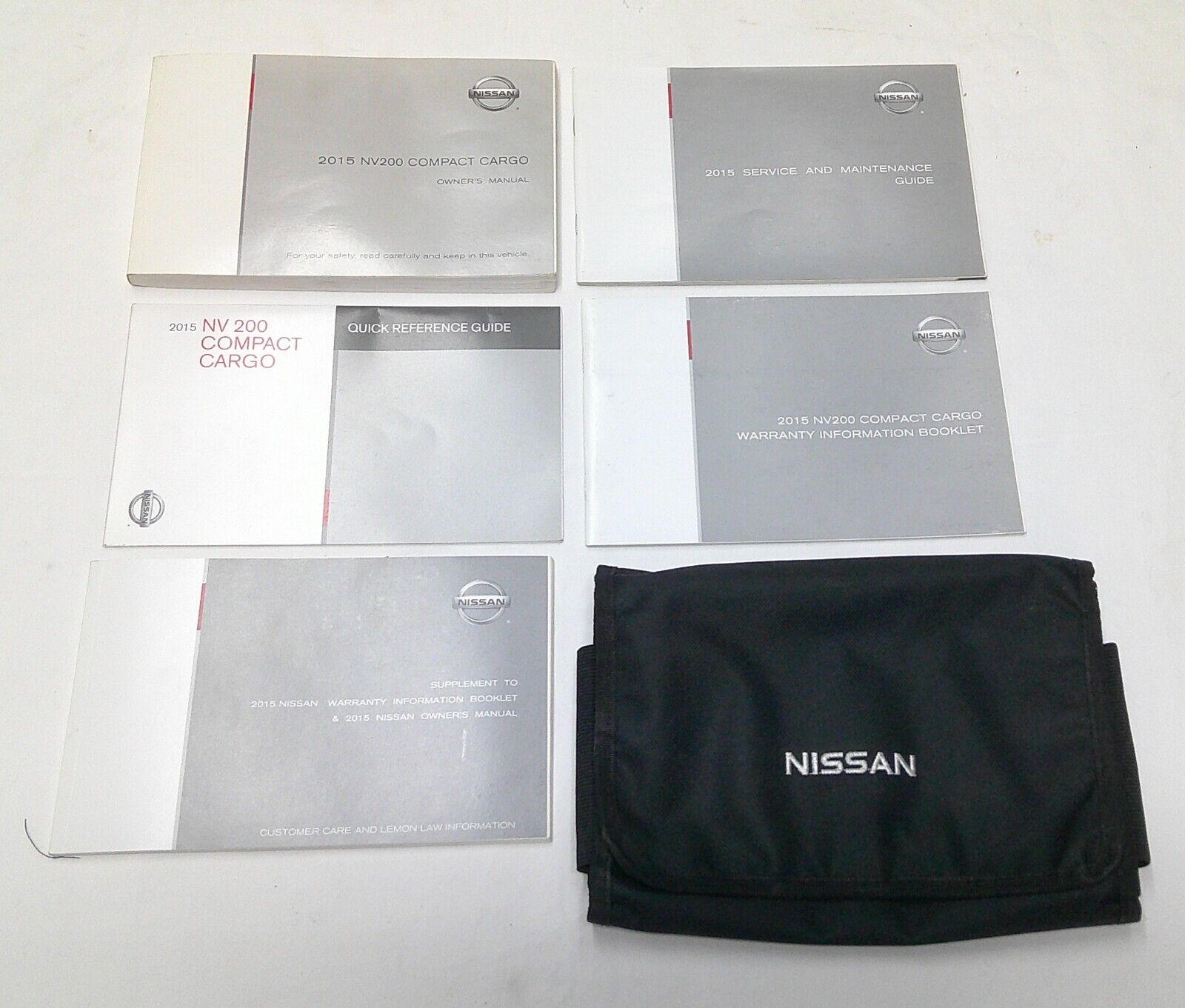 NV200 2015 COMPACT CARGO Owners Manual Glove Box Book with Case FREE SHIPPING! - RarePartsFinder.Com
