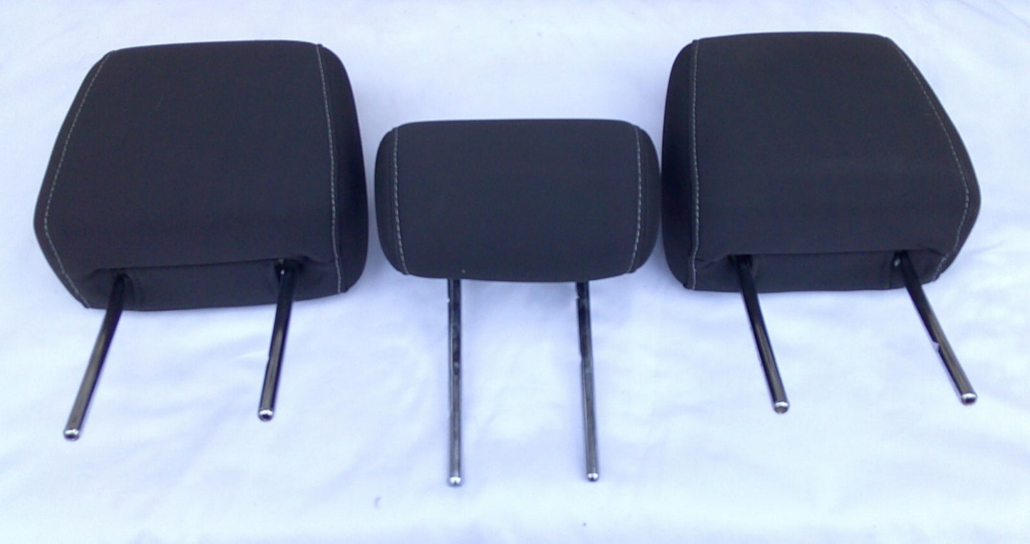 12 - 14 FORD FOCUS OEM BLACK CLOTH REAR LEFT RIGHT HEADREST SET FREE SHIP!