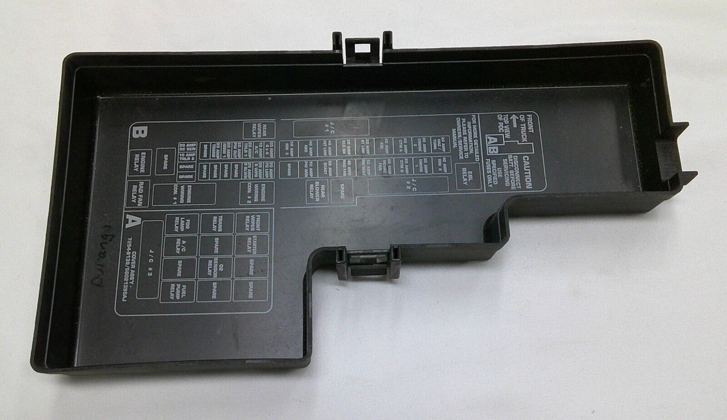 2002 - 2003 DURANGO 2002 - 2004 DAKOTA FUSE RELAY COVER LID 56021395AJ  B2 - RarePartsFinder.Com