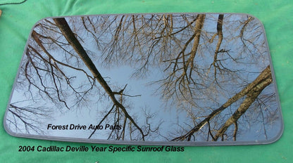 2004 CADILLAC DEVILLE YEAR SPECIFIC OEM FACTORY SUNROOF GLASS FREE SHIPPING! - RarePartsFinder.Com