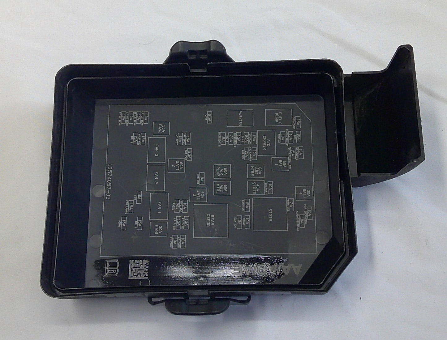 06 - 16 Chevy Impala Under Hood Fuse Relay Box Cover Lid  13574057-03  B7 - RarePartsFinder.Com