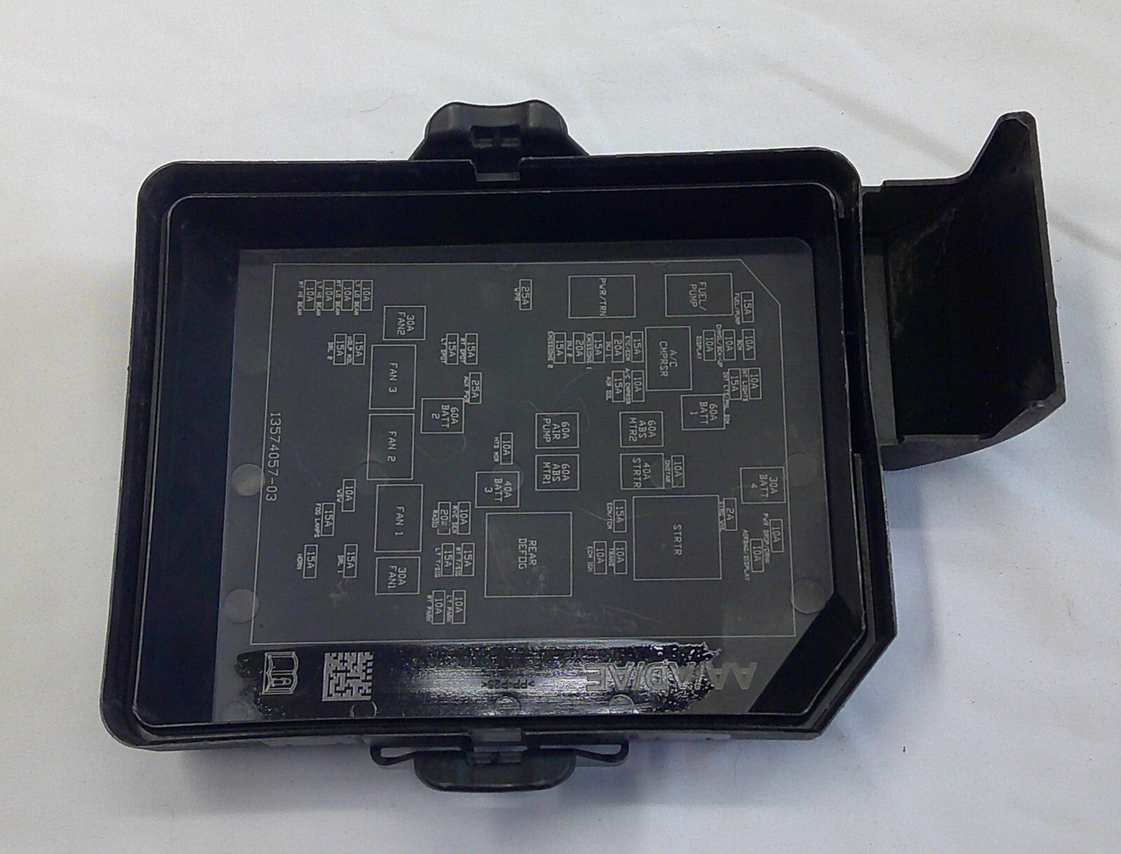 06 - 16 Chevy Impala Under Hood Fuse Relay Box Cover Lid  13574057-03  B7 - RarePartsFinder.Com