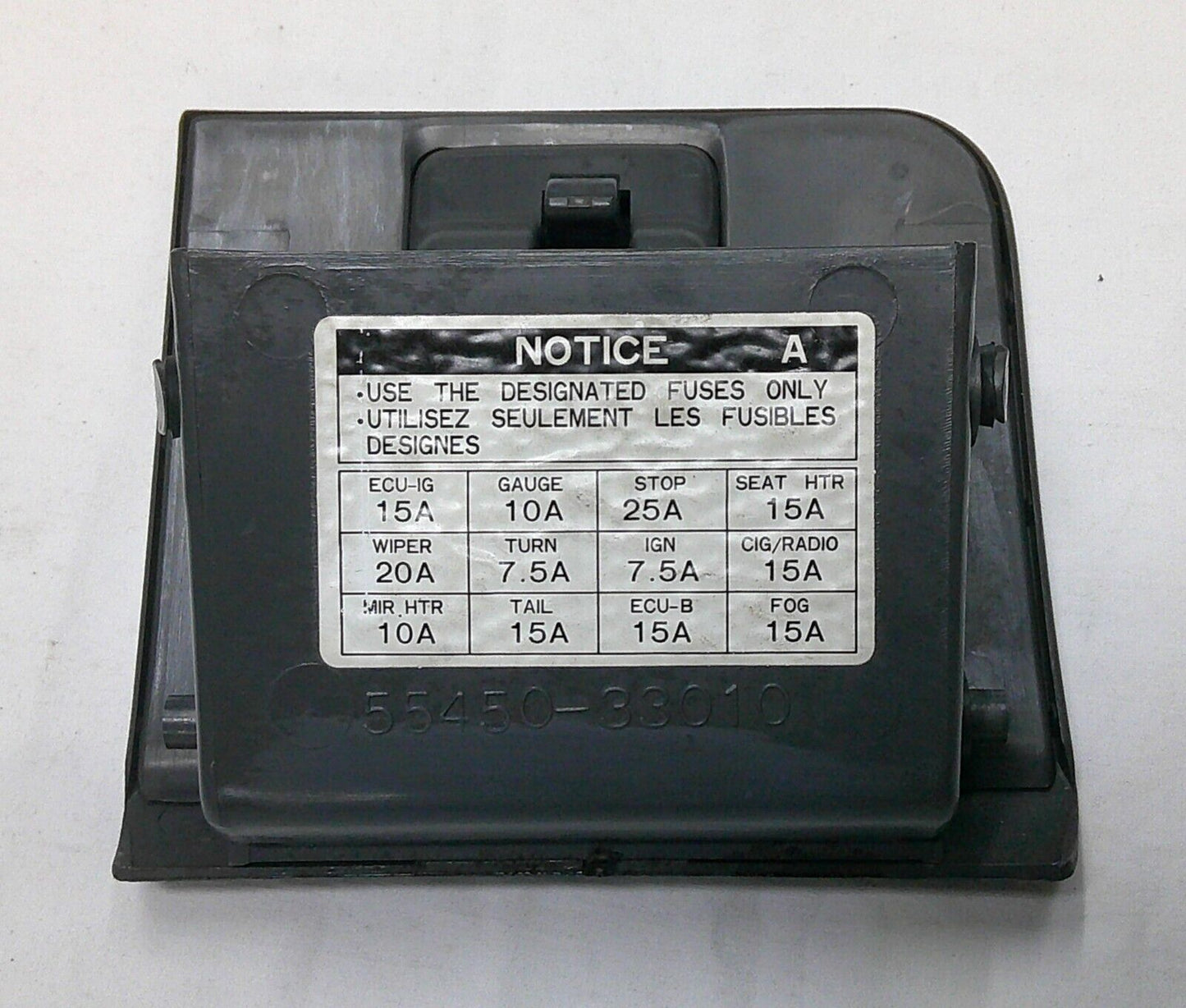 92 - 96 Toyota Camry Coin Tray Fuse Box Cover Holder Gray OEM Free Shipping  R1 - RarePartsFinder.Com