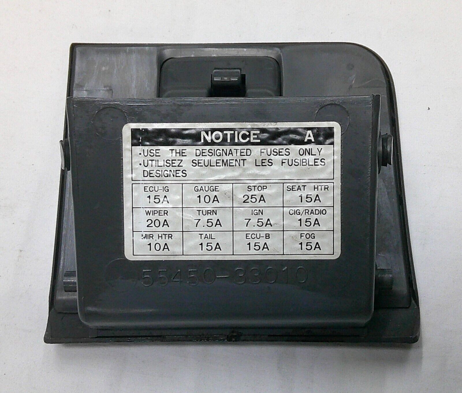 92 - 96 Toyota Camry Coin Tray Fuse Box Cover Holder Gray OEM Free Shipping  R1 - RarePartsFinder.Com