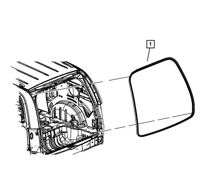 Grand Caravan Town Country Rear Hatch On Body Weatherstrip OEM 05054274AF W10