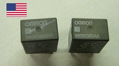 CHRYSLER DODGE 2 PC RELAY SET OMRON 68083380AA TESTED 1 YEAR WARRANTY OEM C2