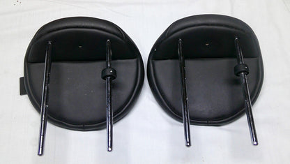 2007 - 2015 MINI COOPER OEM BLACK LEATHER REAR LEFT RIGHT HEADREST SET