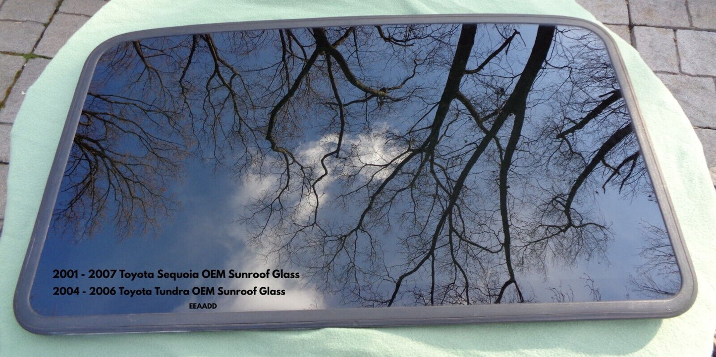 01 - 07 TOYOTA SEQUOIA 04 - 06 TUNDRA OEM  FACTORY SUNROOF GLASS FREE SHIPPING! - RarePartsFinder.Com