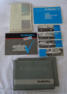 1990 SUBARU LEGACY OWNERS MANUAL SET WITH CASE OEM FREE SHIPPING! - RarePartsFinder.Com
