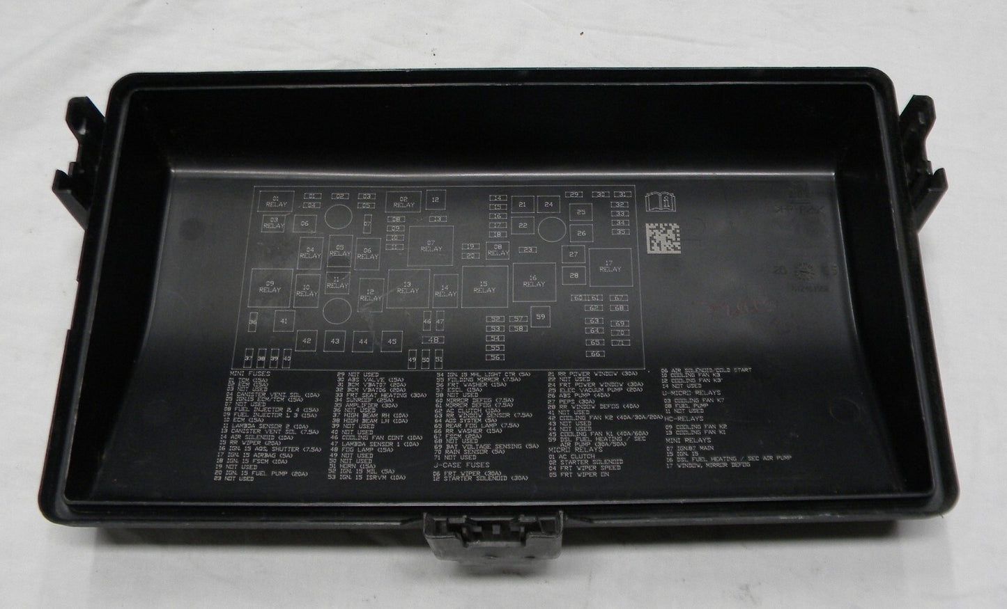 2011 - 2016 OEM Chevy Cruze Engine Fuse Relay Box Cover Lid Cap Only 96999740 R2 - RarePartsFinder.Com