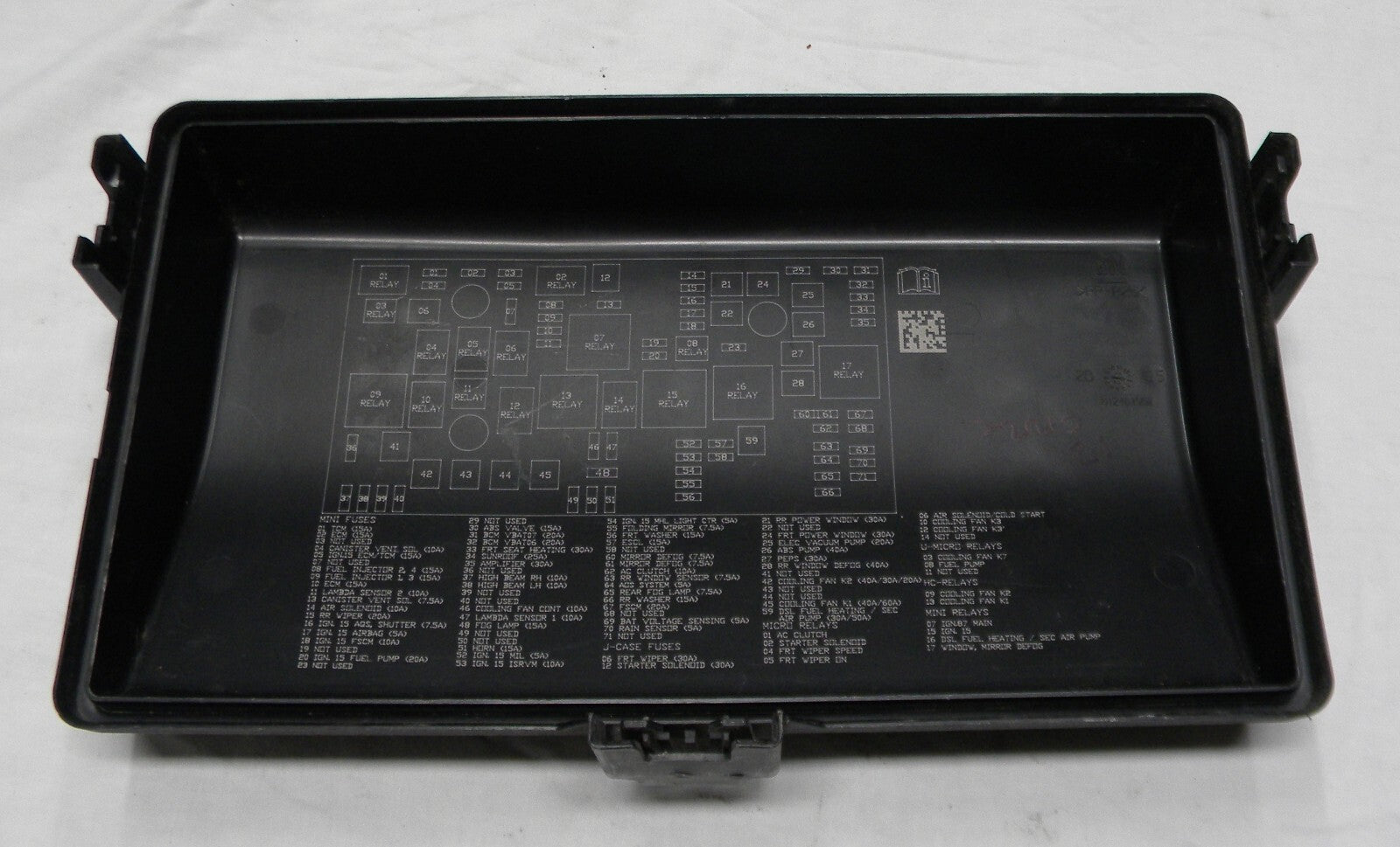 2011 - 2016 OEM Chevy Cruze Engine Fuse Relay Box Cover Lid Cap Only 96999740 R2 - RarePartsFinder.Com