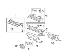 2007 - 2012 GMC Acadia Cowel Engine Compartment Weatherstrip 25844425 W7