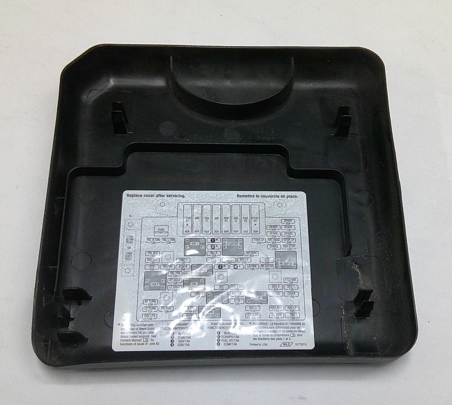 2000 - 2002 TAHOE SUBURBAN FUSE RELAY ENGINE COMPARTMENT COVER LID  B8 - RarePartsFinder.Com