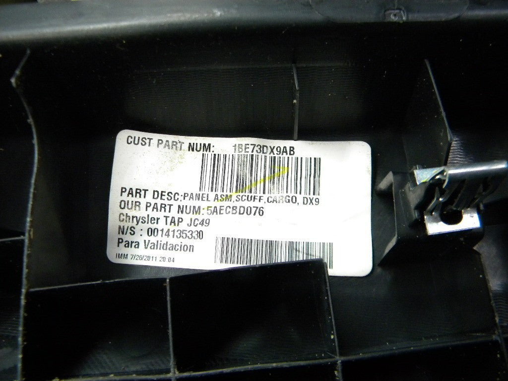 2011 - 2015 Dodge Journey Black OEM Trunk Scuff Sill Cover Trim 1BE73DX9AB M3