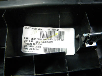 2011 - 2015 Dodge Journey Black OEM Trunk Scuff Sill Cover Trim 1BE73DX9AB M3