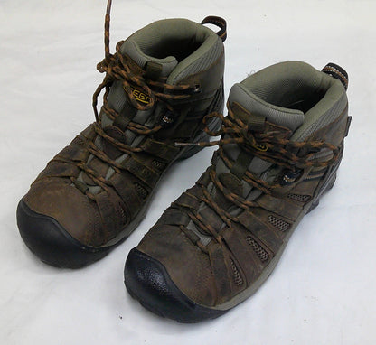 Keen Boots Mens 7D Brown Leather Waterproof Hiking Trail Outdoors Fair Shape B11