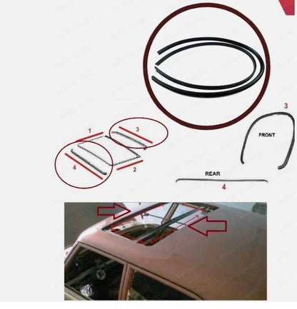 Sunroof Rubber Seal Gasket 1087820098 for Mercedes W123 W126 W108 W109 W110 W112