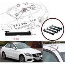4 Piece Set Roof Rack Port Cover Trim A2057504100 for Mercedes C W205 95*12 mm